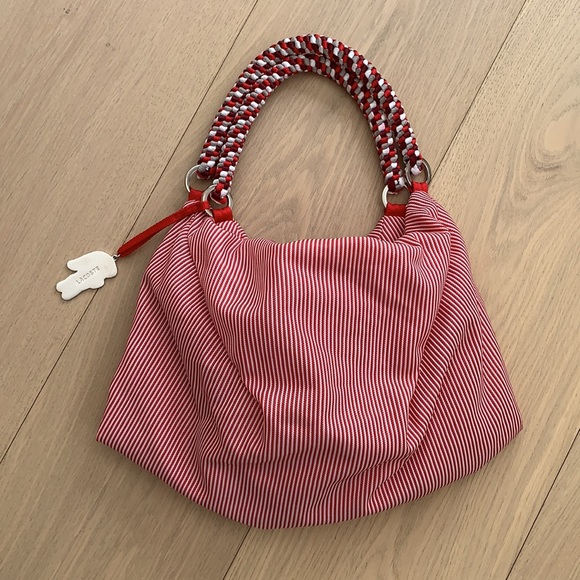 Lacoste Candy Cane Stripe Hobo Bag - Picture 4 of 14